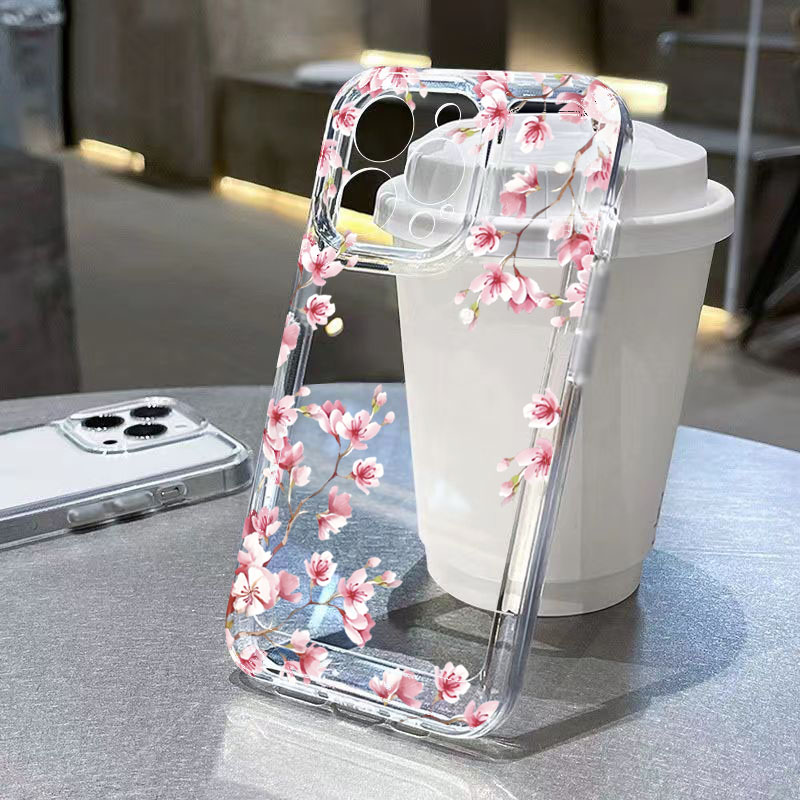 Pink Flower Design Transparent - Phone Cases Designer ulasan dan harga