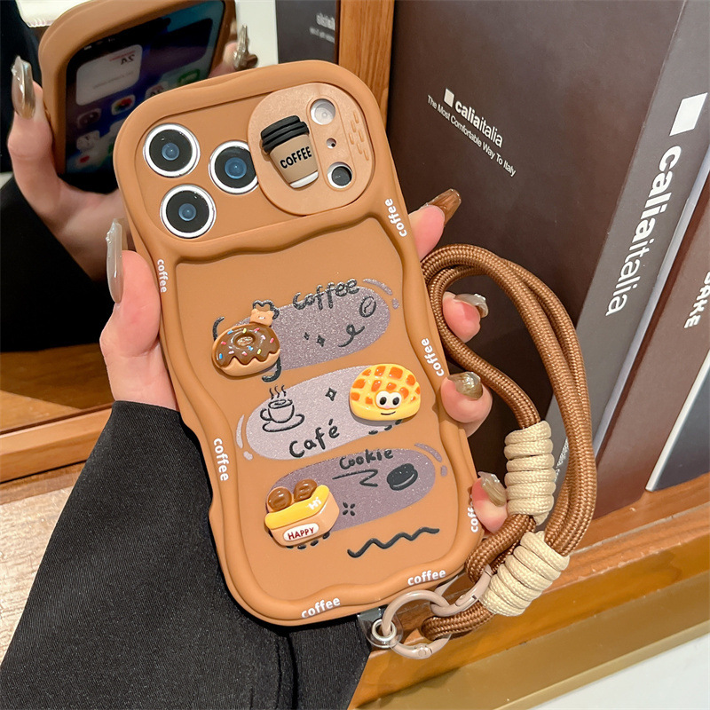 3D Cartoon Bread With Wrist St - Phone Cases With Loop ulasan dan harga
