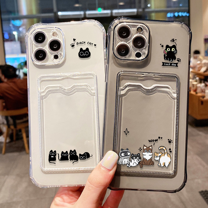 Cute Black Cat Phone Case For  - Phone Cases With Wallet ulasan dan harga