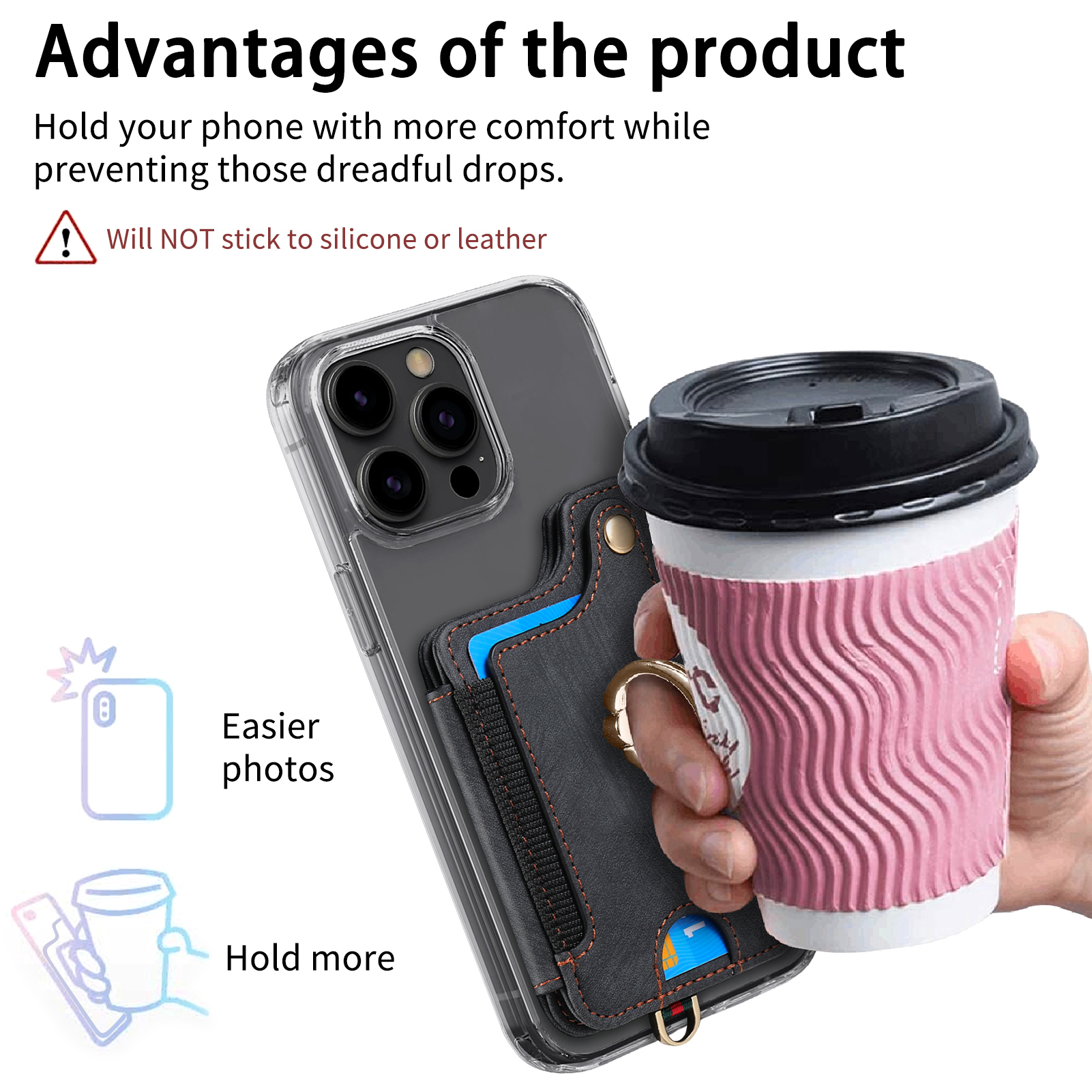 Finger Ring Phone Case Card Ho - Phone Cases With Wallet On Back ulasan dan harga