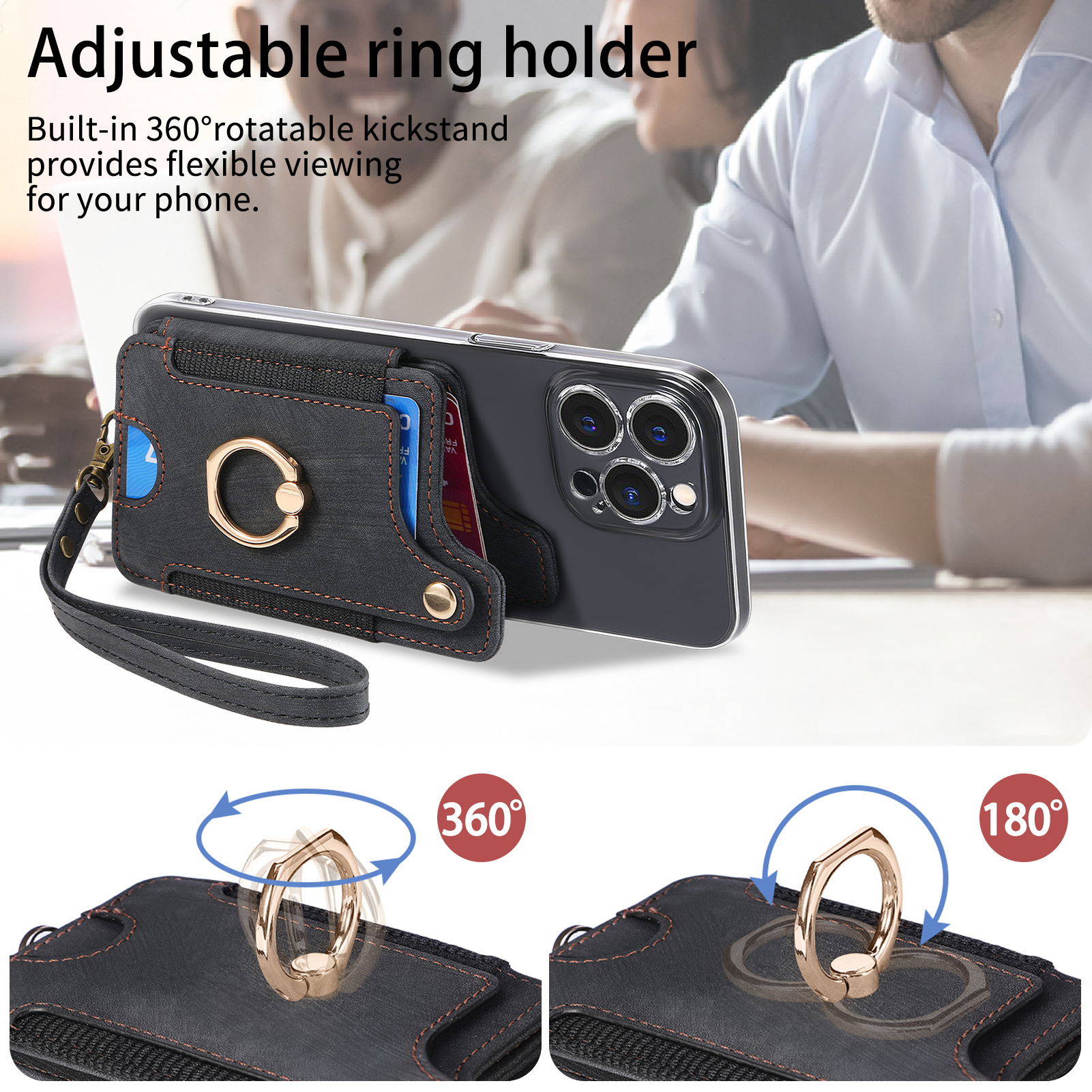 Finger Ring Phone Case Card Ho - Phone Cases With Wallet On Back ulasan dan harga