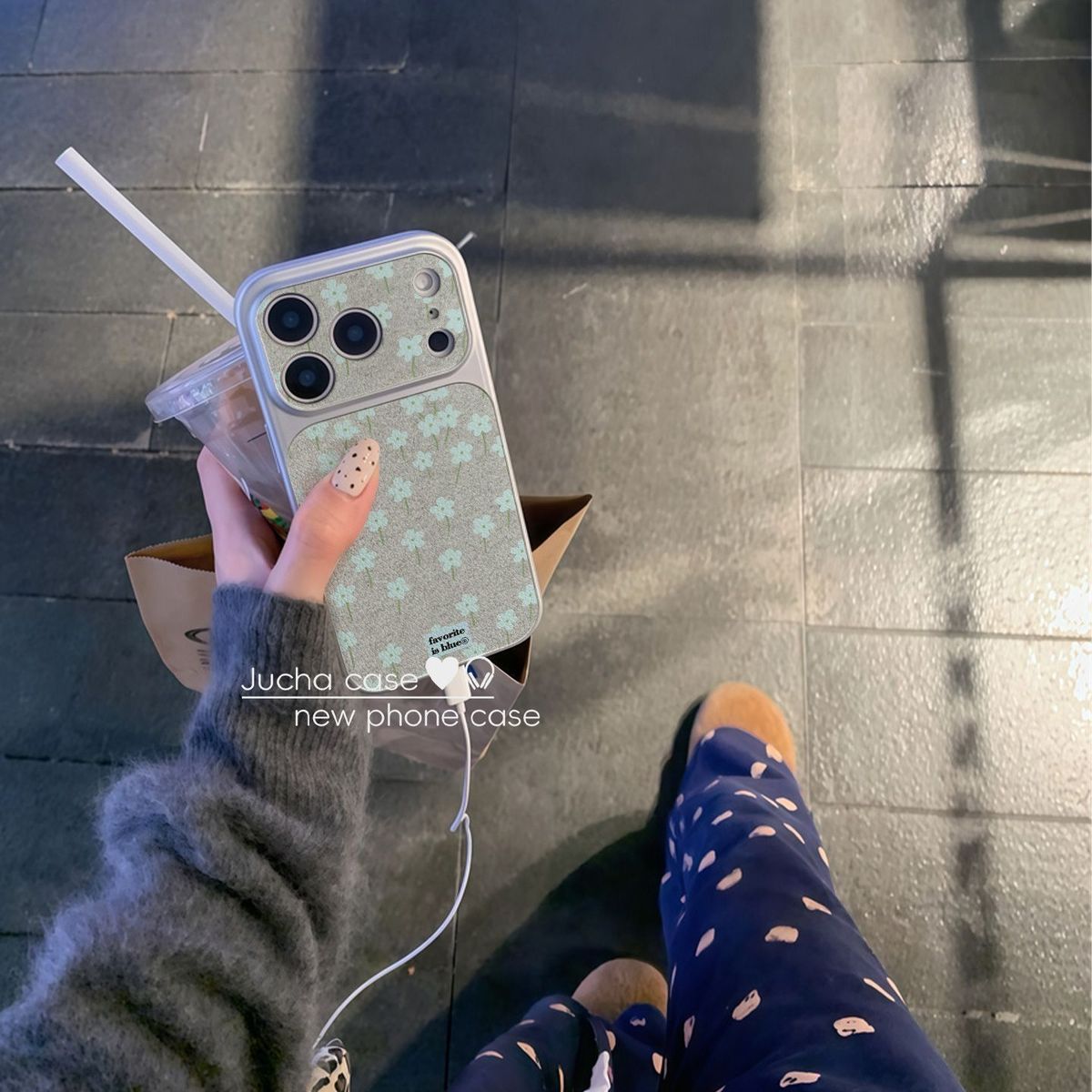 INS Korean Creative White Flow - Phone Cases Leather ulasan dan harga