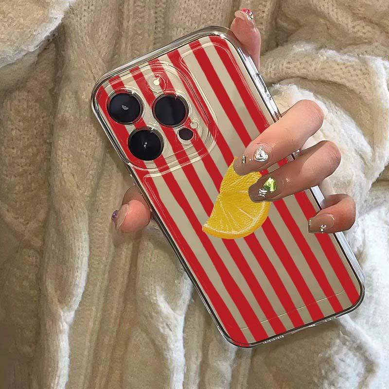 Lemon Red Pink Blue Stripe Des - Phone Cases Designer ulasan dan harga