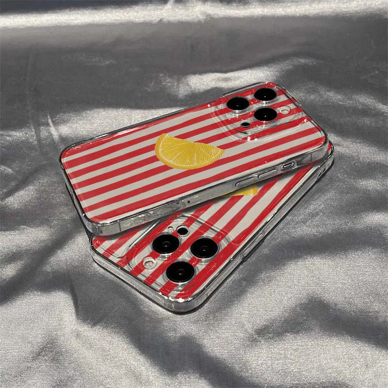 Lemon Red Pink Blue Stripe Des - Phone Cases Designer ulasan dan harga