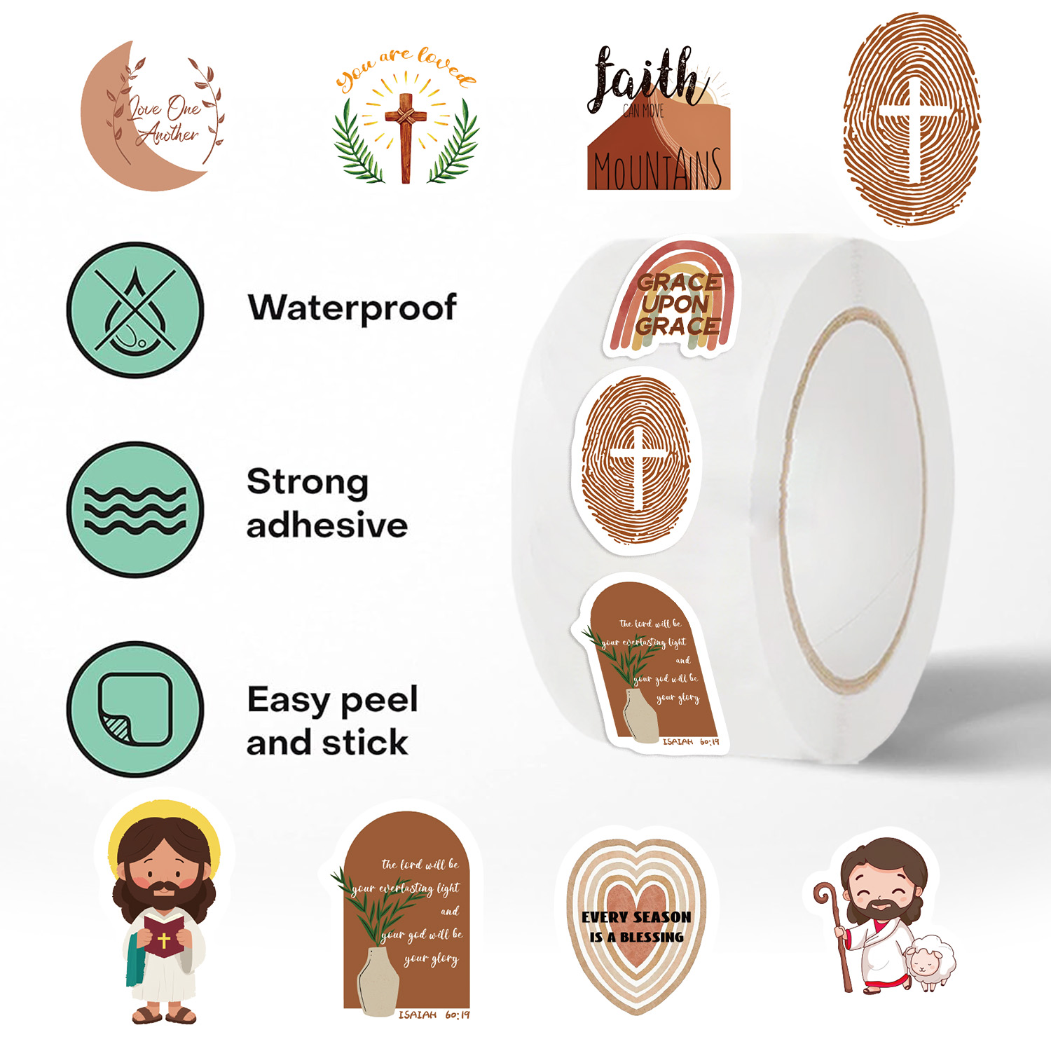 500PCS  Christian Jesus Roll D - Phone Cases Jesus ulasan dan harga